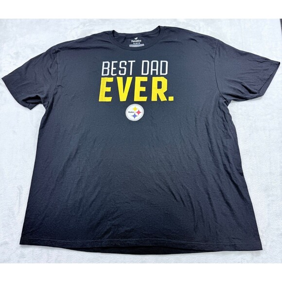 Pittsburgh Steelers Fanatics Best Dad Ever T-Shirt 3XL Black NWOT - Picture 1 of 7